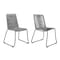 Armen Living Shasta Outdoor Metal and Gray Rope Stackable Dining Chair, PK2 LCSHSICH - alternate 1